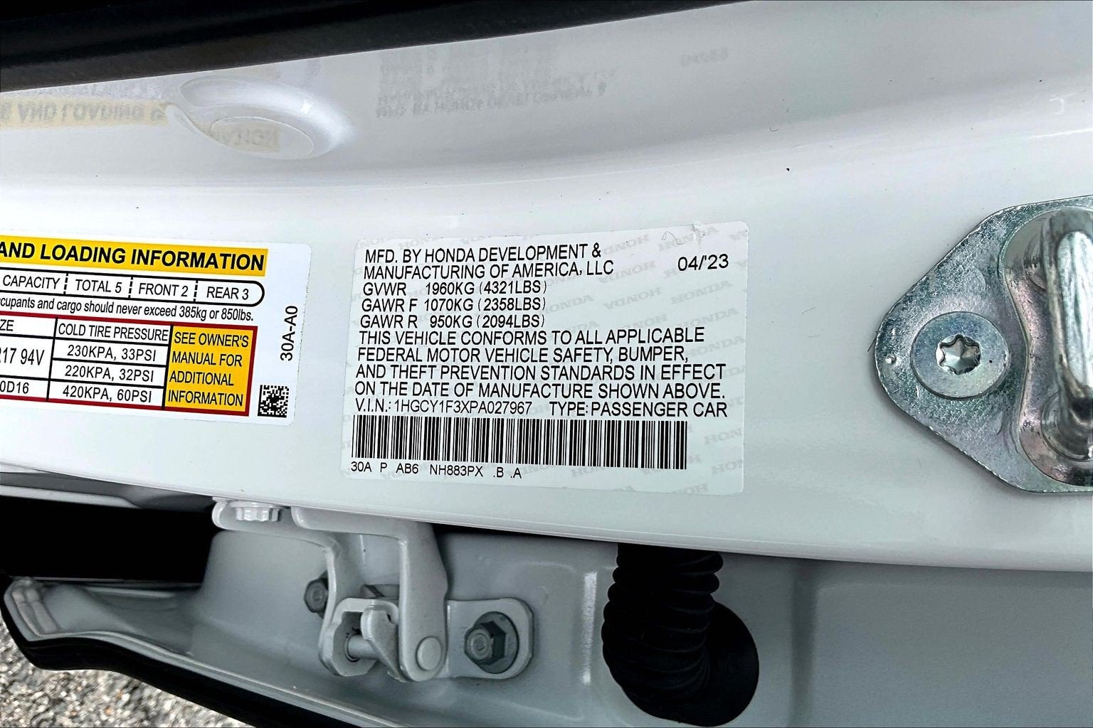 2023 Honda Accord Sedan EX