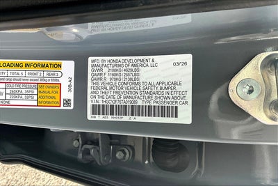 2026 Honda Accord Hybrid Sport-L