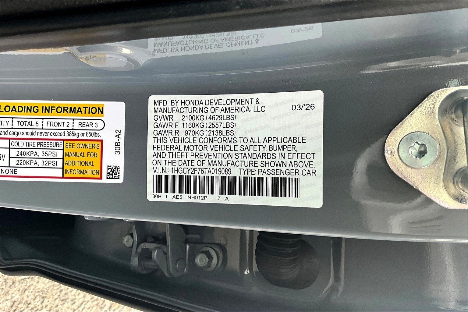 2026 Honda Accord Hybrid Sport-L