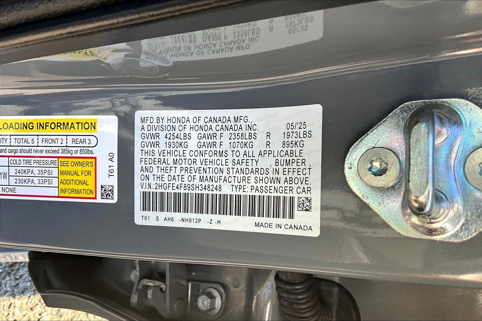 2025 Honda Civic Sedan Hybrid Sport