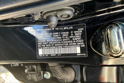 2021 Honda Civic Hatchback Sport
