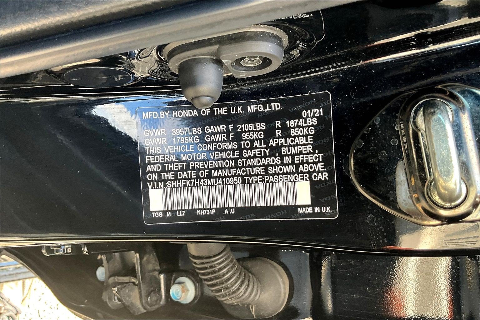 2021 Honda Civic Hatchback Sport