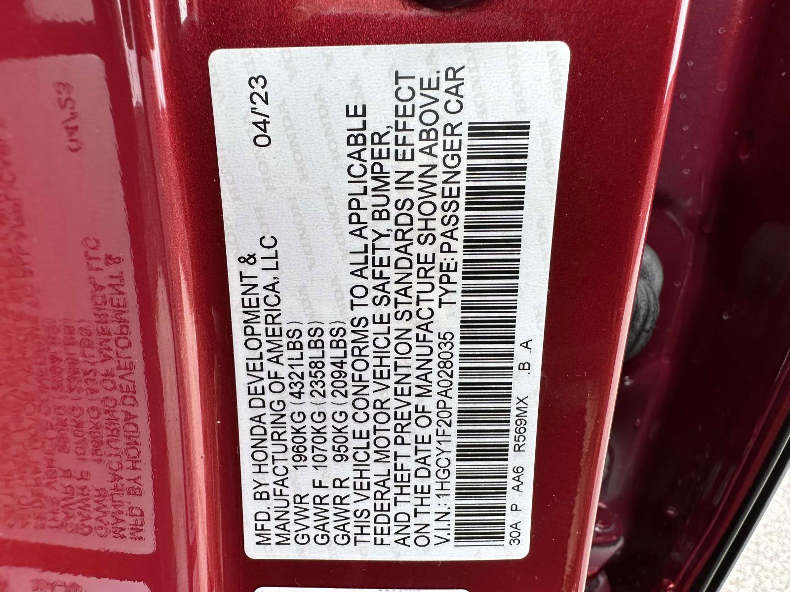 2023 Honda Accord Sedan LX