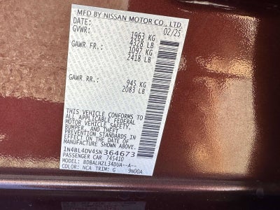 2025 Nissan Altima SV