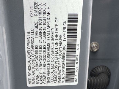 2024 Honda Ridgeline RTL