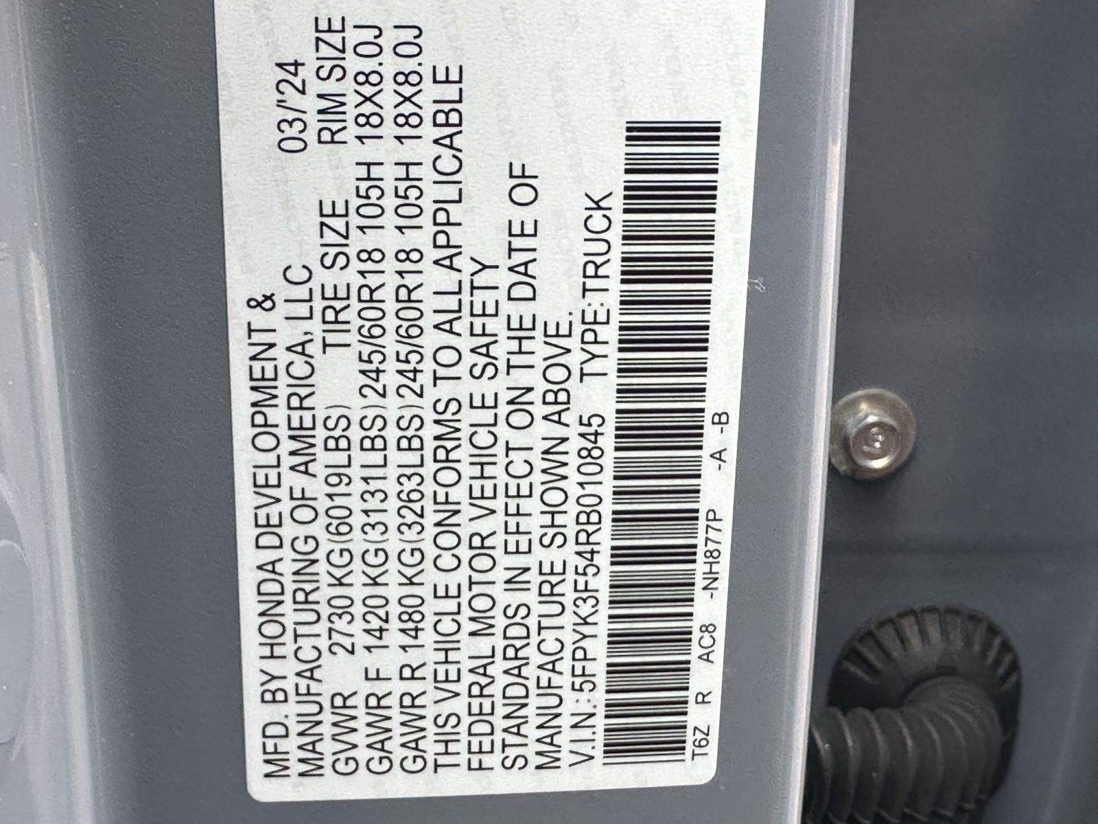 2024 Honda Ridgeline RTL