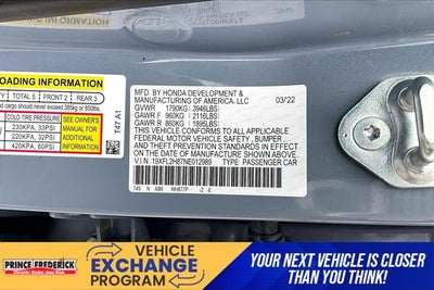 2022 Honda Civic Hatchback Sport