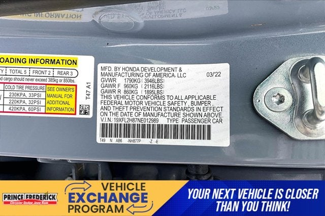 2022 Honda Civic Hatchback Sport