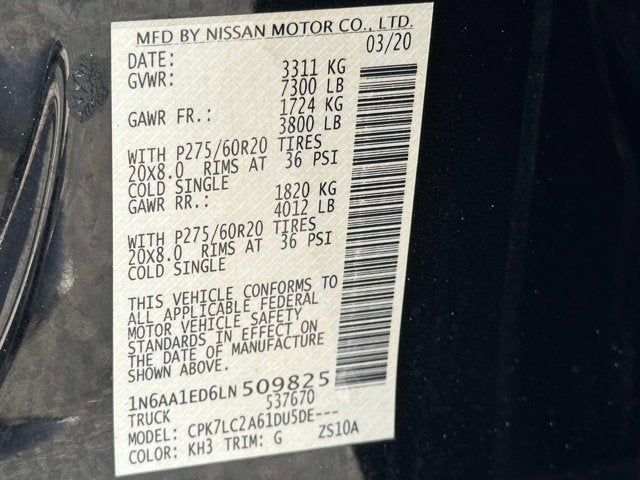 2020 Nissan Titan SV