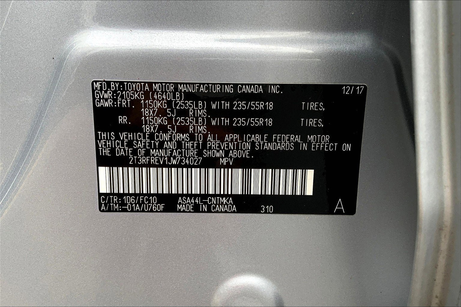 2018 Toyota RAV4 Adventure