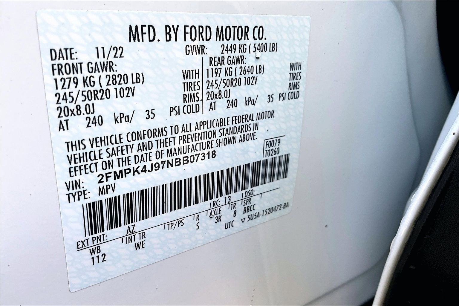 2022 Ford Edge ST LINE AWD PANO ROOF