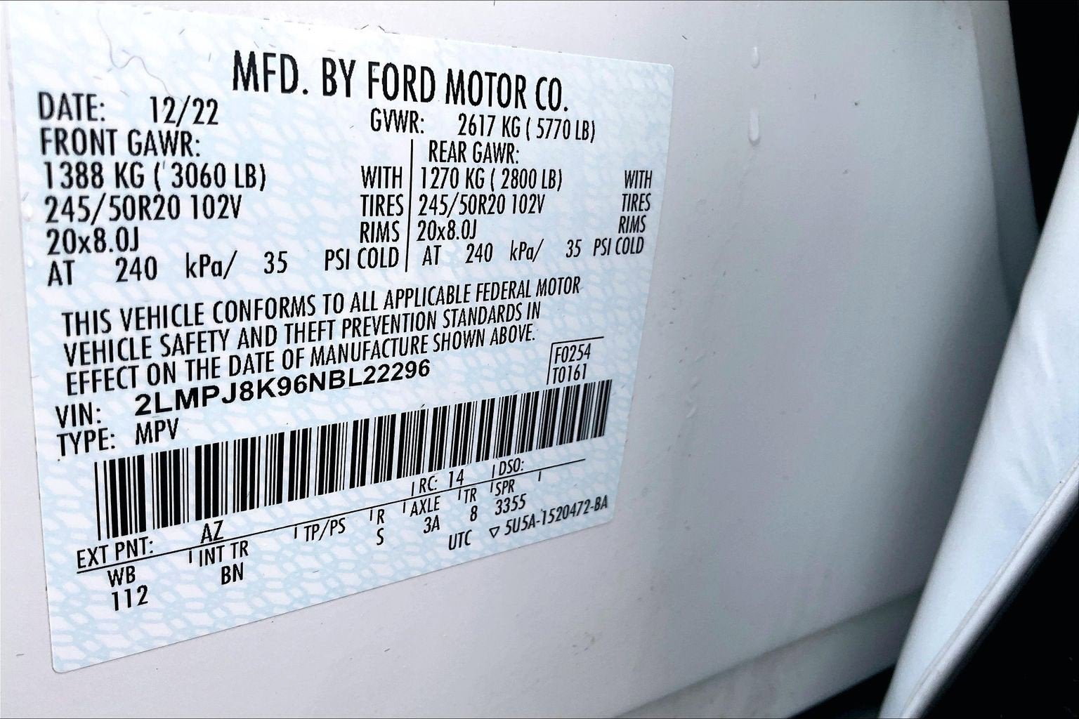 2022 Lincoln Nautilus Reserve