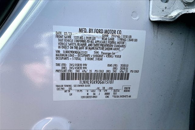 2013 Lincoln MKS AWD