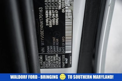 2022 Mercedes-Benz Metris Cargo Van 126 WB Cargo