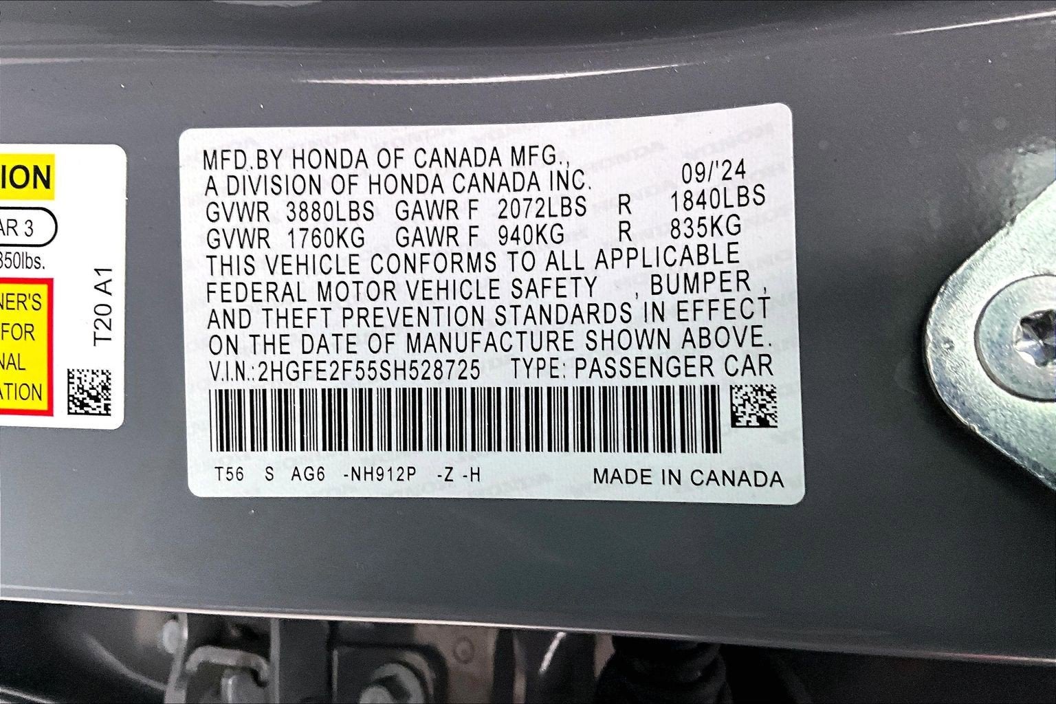 2025 Honda Civic Sedan Sport