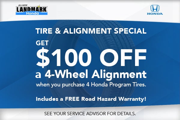 $100 Off 4-Wheel Alignment*