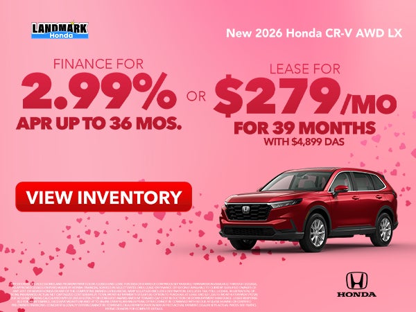 $279/mo for 39 mos $4,899 due at signing¹ or Finance for 2.9