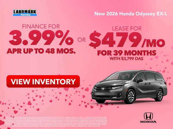 $479/mo for 39 mos $3,799 due at signing¹ or Finance for 3.9